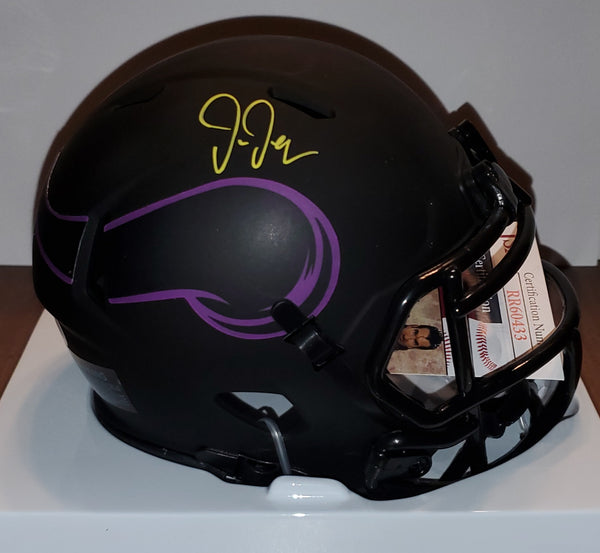 Minnesota Vikings Justin Jefferson Autographed Eclipse Speed Mini Helmet (JSA)