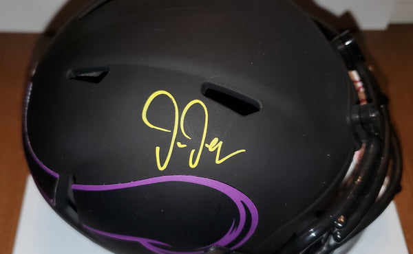Minnesota Vikings Justin Jefferson Autographed Eclipse Speed Mini Helmet (JSA)