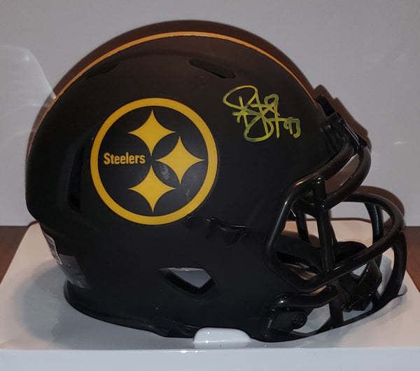 Pittsburgh Steelers Troy Polamalu Autographed Eclipse Speed Mini Helmet (BAS)