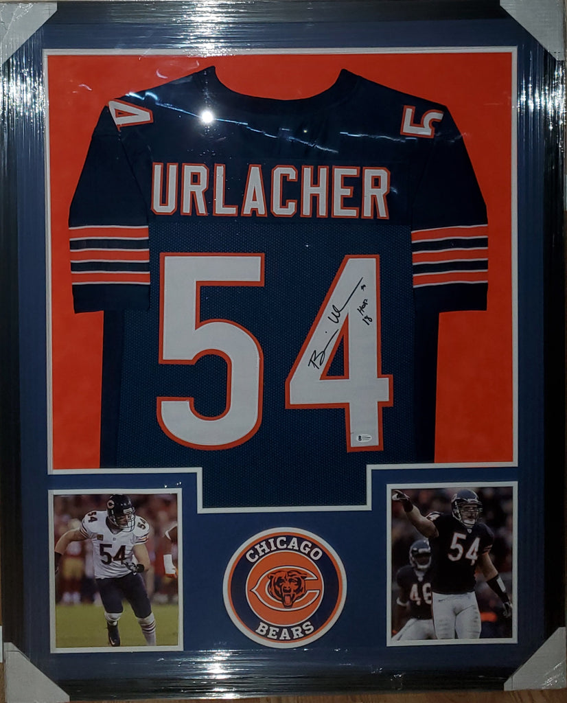 Brian Urlacher Chicago Bears Autographed Navy Mitchell & Ness Replica Jersey  with ''HOF 18'' Inscription