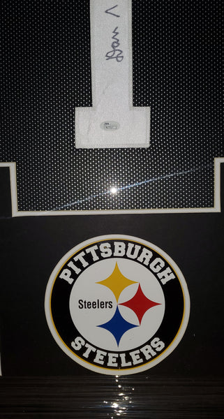 Pittsburgh Steelers Dan Rooney Framed Custom Jersey with Suede Upgrade (JSA)