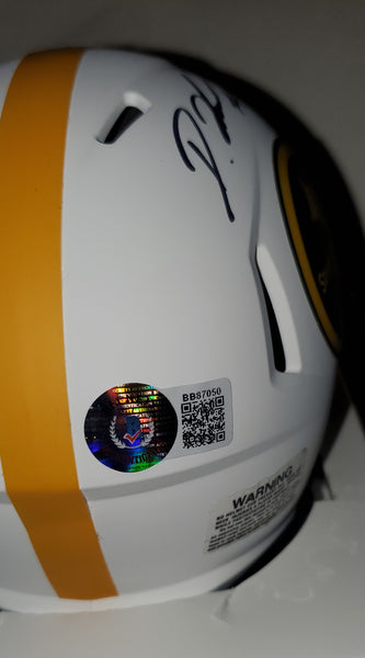 Pittsburgh Steelers Diontae Johnson Autographed Lunar Eclipse Speed Mini Helmet with Steeler Nation! Inscription (BAS)