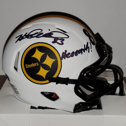 Pittsburgh Steelers Heath Miller Autographed Lunar Eclipse Speed Mini Helmet with HEEEATH Inscription (BAS)