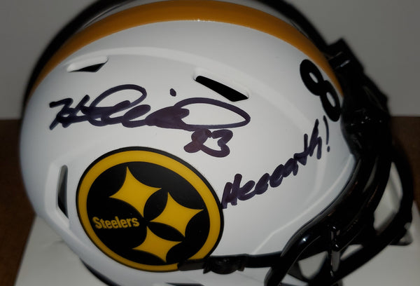 Pittsburgh Steelers Heath Miller Autographed Lunar Eclipse Speed Mini Helmet with HEEEATH Inscription (BAS)