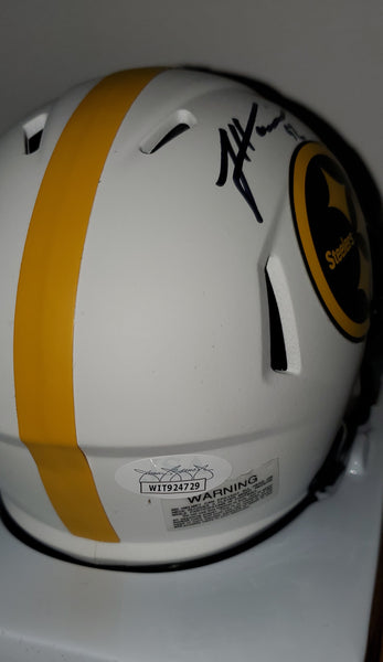 Pittsburgh Steelers James Harrison Autographed Lunar Eclipse Speed Mini Helmet (JSA)