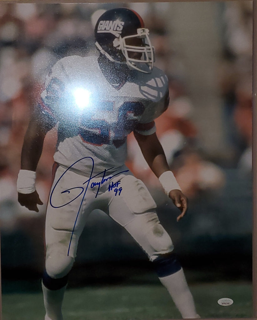 Lawrence Taylor Signed Photo 16x20 NY Giants Autograph HOF 99 Inscription  BAS