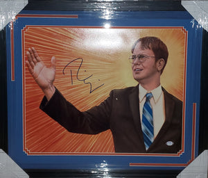 Rainn Wilson Framed Autographed 16x20 Dwight Schrute The Office Photo (PSA)