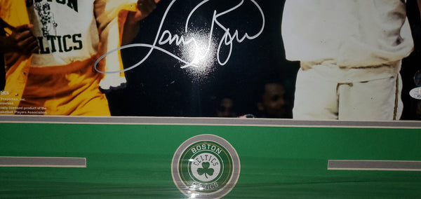 Boston Celtics Framed Larry Bird Autographed 16x20 Photo (JSA) & (Bird Hologram)