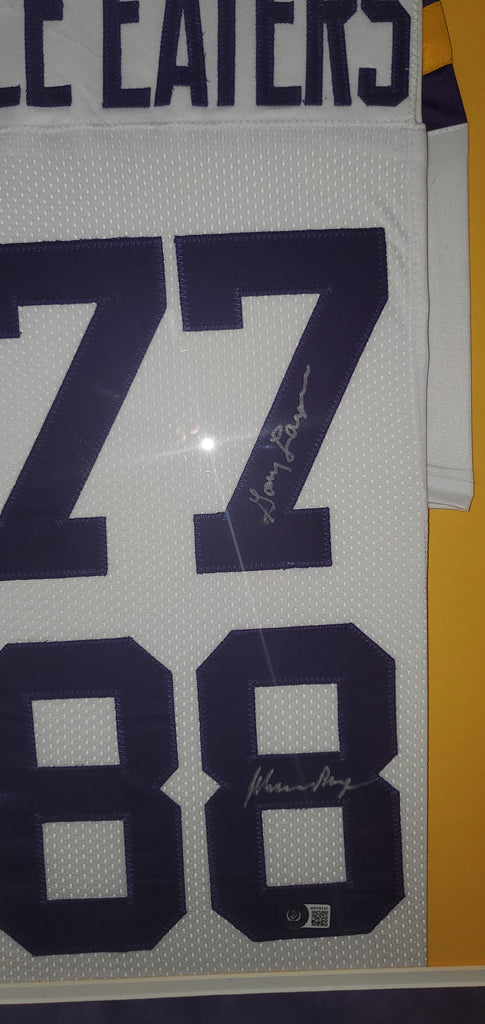 Autographed Purple People Eaters Minnesota VIKINGS JERSEY ALAN PAGE JIM  MARSHALL