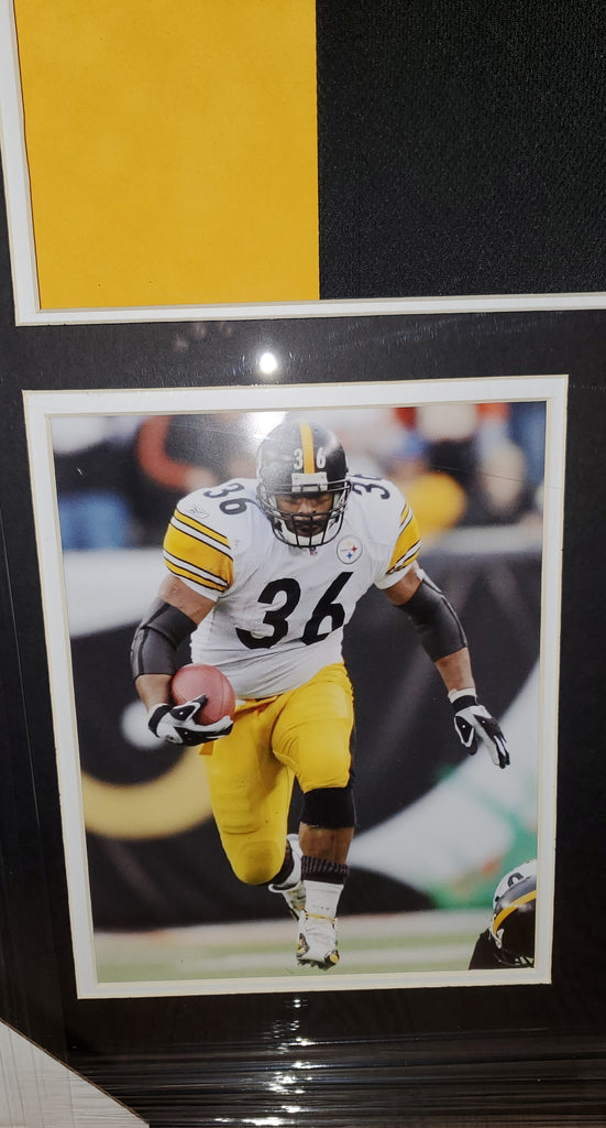 Pittsburgh Steelers NFL Helmet Shadowbox w/Jerome Bettis card