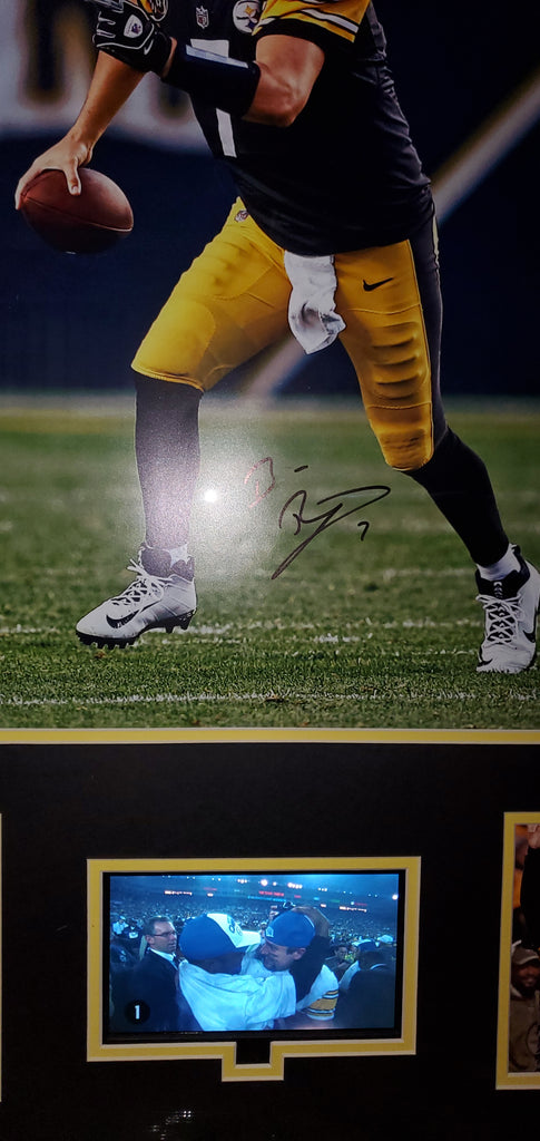 Pittsburgh Steelers #7 Ben Roethlisberger the Look Signed Framed 16x20 Photo