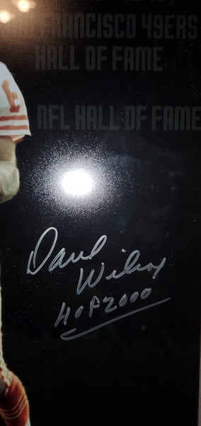 San Francisco Dave Wilcox Autographed 11x14 Career Stats Photo with HOF 2000 Inscription (JSA)