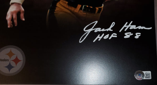 Pittsburgh Steelers Autographed Jack Ham 11x14 with HOF 88 Inscription