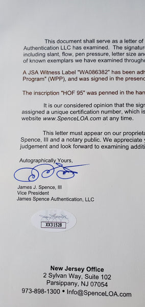 Seattle Seahawks Framed Steve Largent Autographed 16X20 with HOF 95 Inscription (JSA LOA)