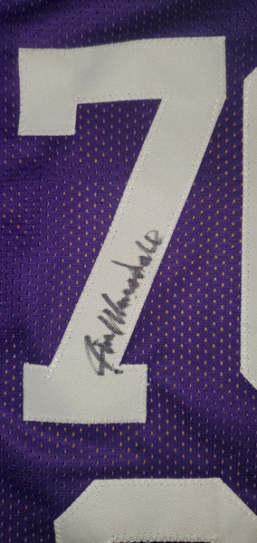 Purple People Eaters Autographed Custom Jersey by Carl Eller, Jim Marshall, Gary Larsen, and Alan Page (BAS)