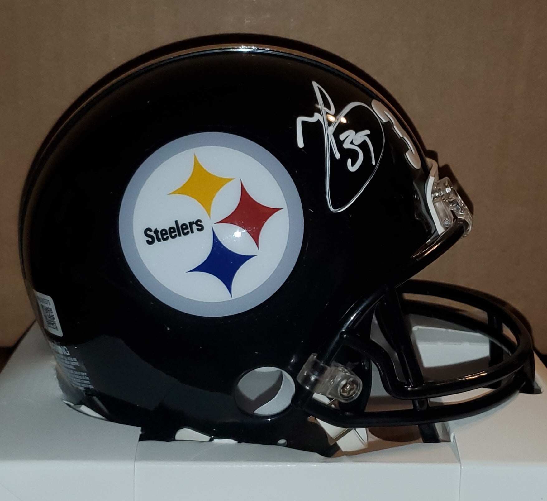 Pittsburgh Steelers Autographed Minkah Fitzpatrick Mini Helmet (BAS).