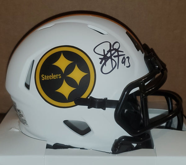 Pittsburgh Steelers Troy Polamalu Autographed Lunar Eclipse Speed Mini Helmet (BAS)