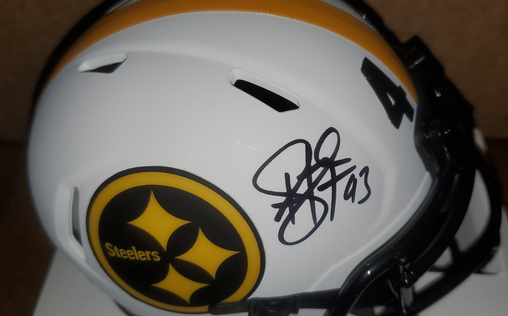 Troy Polamalu Autographed Steelers Lunar Eclipse Mini Helmet