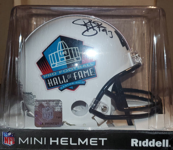 Pittsburgh Steelers Troy Polamalu Autographed Hall of Fame Mini Helmet (BAS)