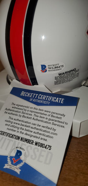 Pittsburgh Steelers Troy Polamalu Autographed Hall of Fame Mini Helmet (BAS)