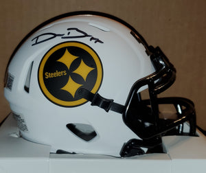 Pittsburgh Steelers Autographed Devin Bush Lunar Eclipse Speed Mini Helmet (BAS)