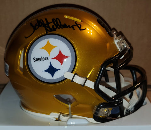 Pittsburgh Steelers Autographed John Stallworth Flash Speed Mini Helmet(BAS).