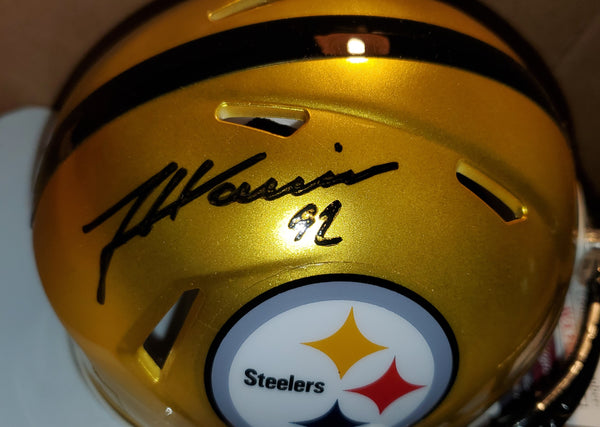 Pittsburgh Steelers James Harrison Autographed Flash Speed Mini Helmet (JSA)