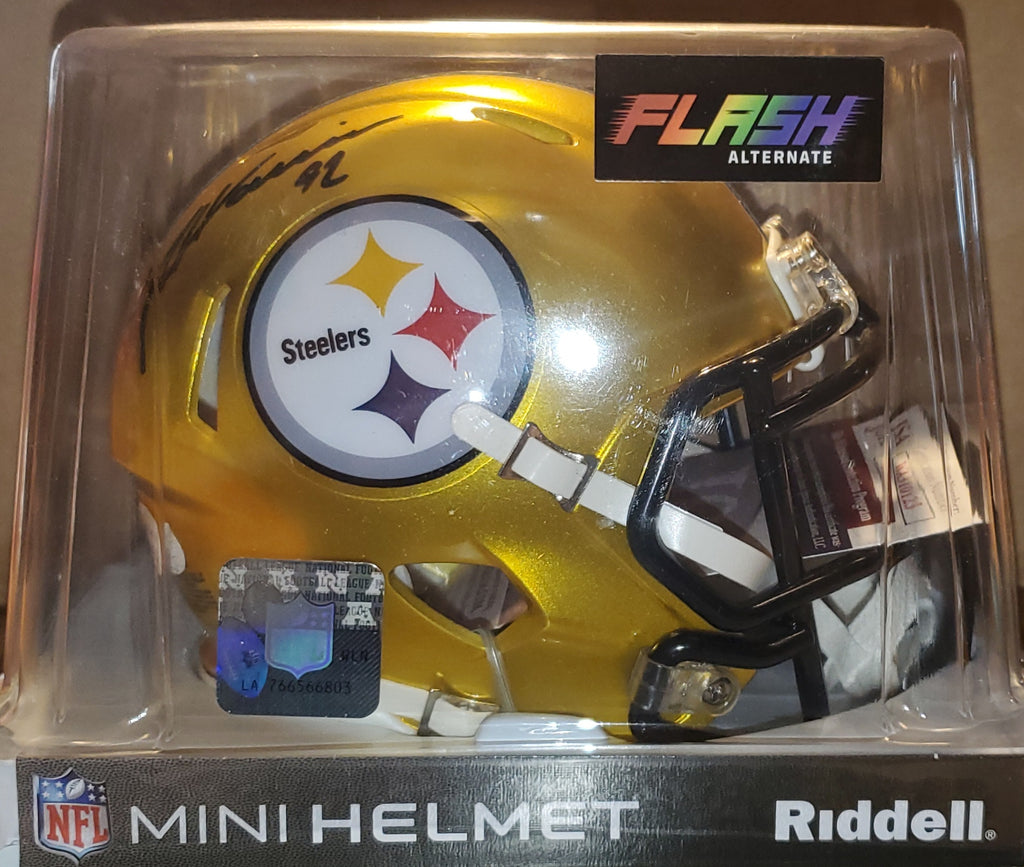 Pittsburgh Steelers James Harrison Signed Speed Mini Helmet with