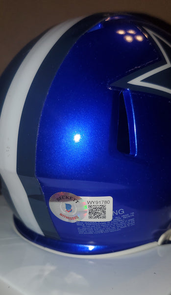 Dallas Cowboys Trevon Diggs Autographed Flash Speed Mini Helmet (BAS)