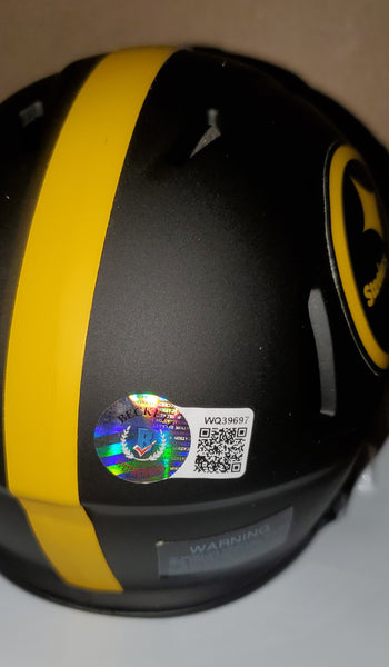 Pittsburgh Steelers Troy Polamalu Autographed Eclipse Mini Helmet (BAS)