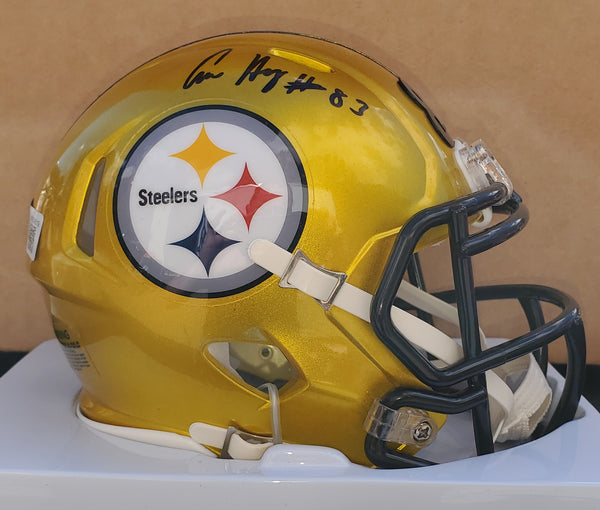 Pittsburgh Steelers Autographed Connor Heyward Flash Speed Mini Helmet (BAS)