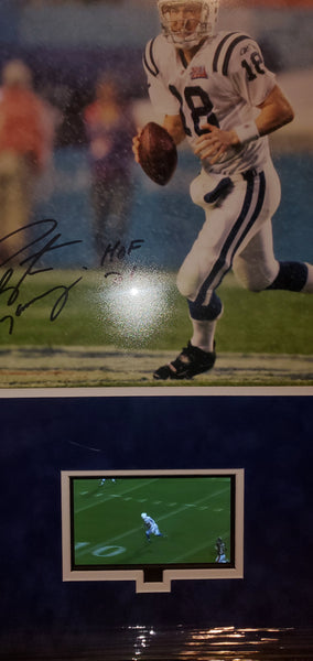 Framed Peyton Manning Indianapolis Colts Autographed White