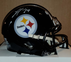 Pittsburgh Steelers Autographed Levi Wallace Speed Mini Helmet (BAS)