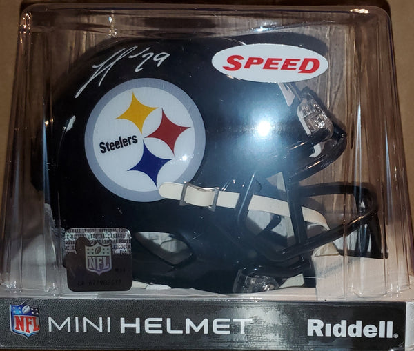 Pittsburgh Steelers Autographed Levi Wallace Speed Mini Helmet (BAS)