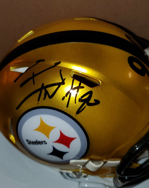 Pittsburgh Steelers T.J. Watt Autographed Flash Speed Mini Helmet (BAS)