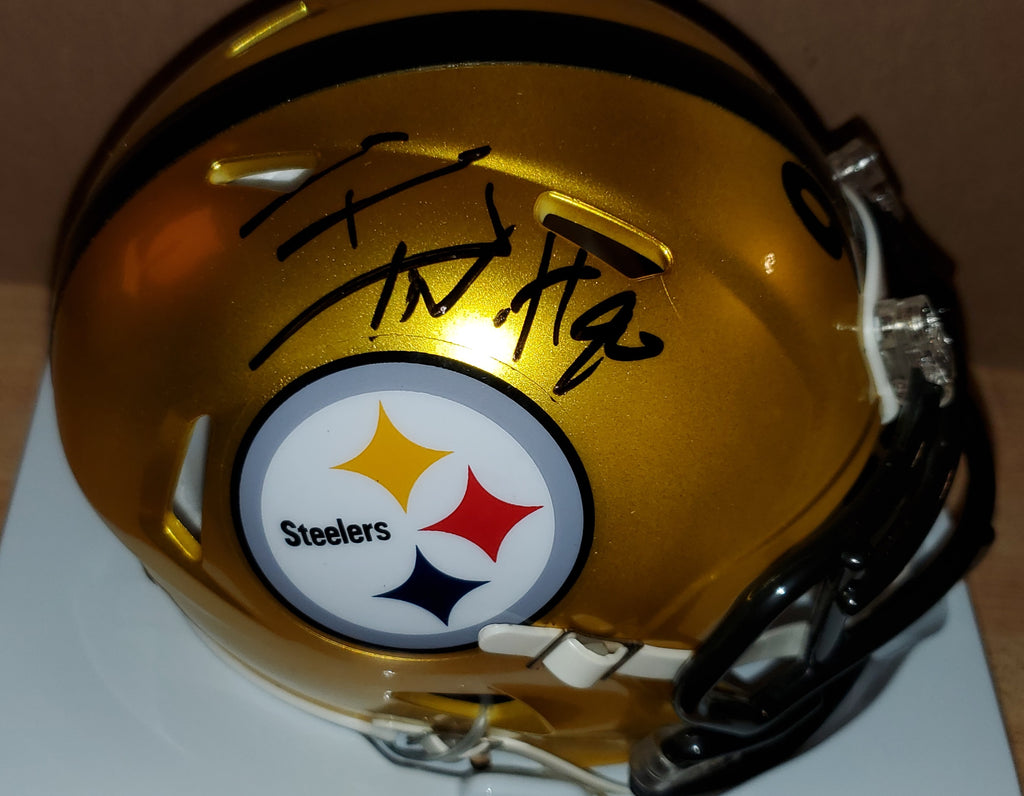 TJ Watt Autographed Pittsburgh Steelers Flash Mini Helmet-Beckett