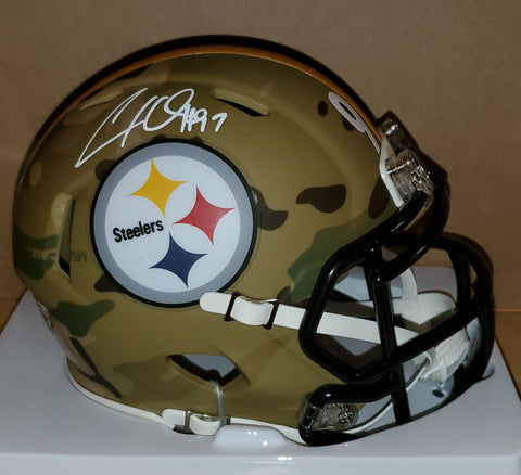 Pittsburgh Steelers Autographed Cameron Heyward Camo Specialty Speed Mini Helmet (BAS)