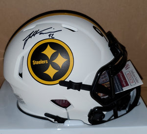 Pittsburgh Steelers James Harrison Autographed Lunar Eclipse Speed Mini Helmet (JSA)
