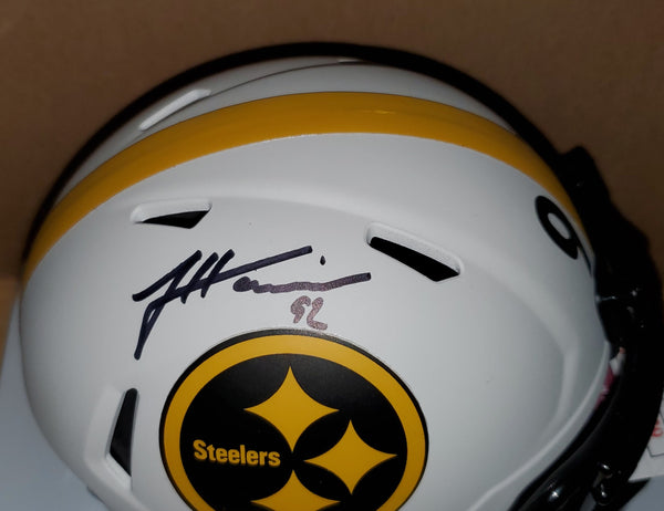 Pittsburgh Steelers James Harrison Autographed Lunar Eclipse Speed Mini Helmet (JSA)