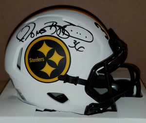 Pittsburgh Steelers Jerome Bettis Autographed Lunar Eclipse Mini Helmet (BAS)