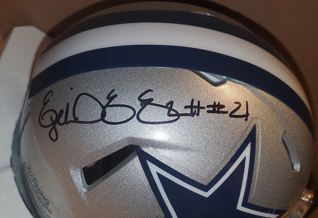 Ezekiel Elliott Signed Dallas Cowboys Speed Lunar NFL Mini Helmet