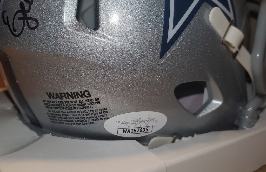 Ezekiel Elliott Signed Dallas Cowboys Speed Lunar NFL Mini Helmet