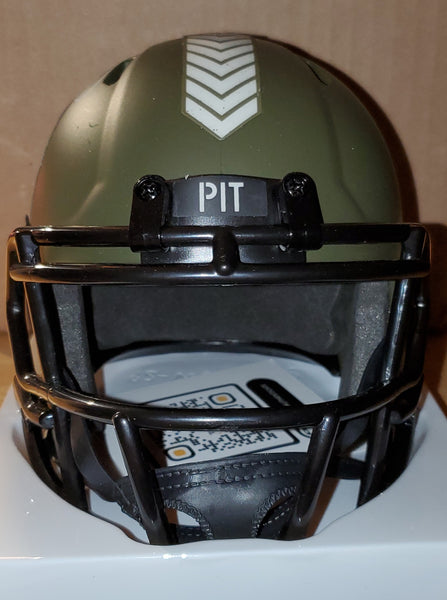 Pittsburgh Steelers Hines Ward Autographed Salute to Service Mini Helmet (TSE)