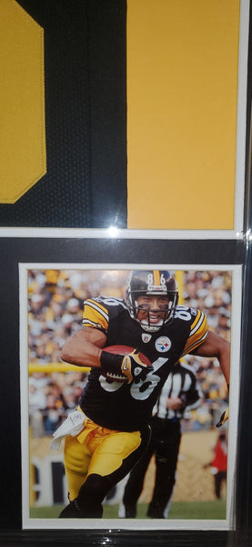 Pittsburgh Steelers Hines Ward Framed Autographed Custom Color Rush Jersey (BAS)