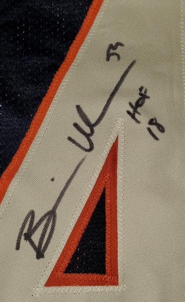 Brian Urlacher Autographed Custom Jersey with HOF 18 Inscription (BAS)