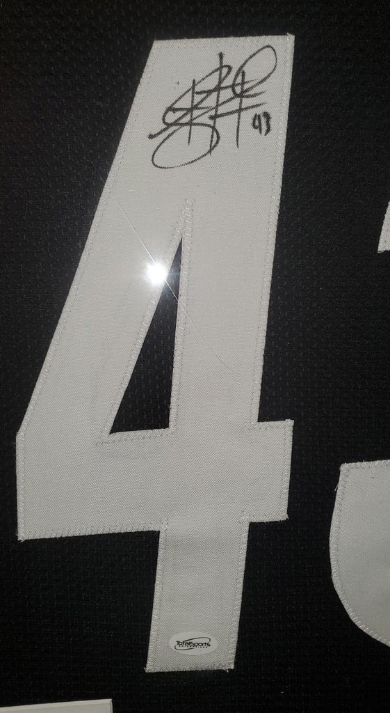 Troy Polamalu Framed Autographed Custom Jersey (TSE) – Muncy's Memorabilia