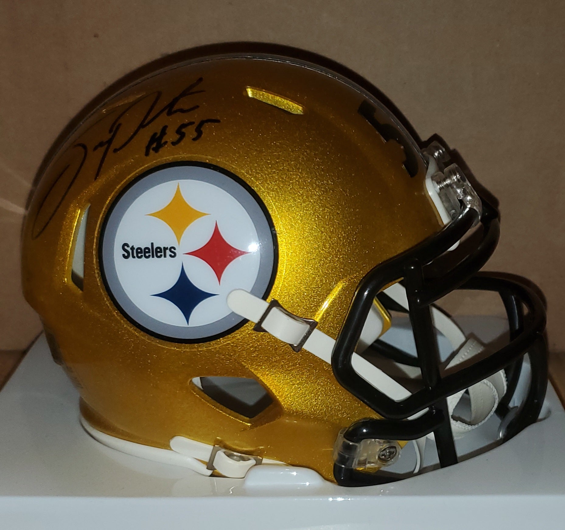 Pittsburgh Steelers Joey Porter Autographed Flash Speed Mini Helmet (TSE)
