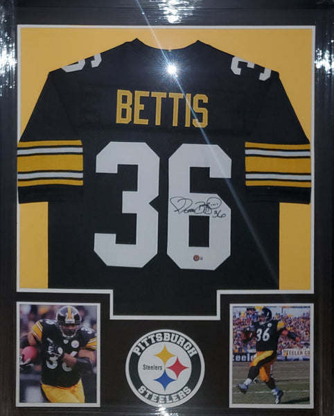 Pittsburgh Steelers Jerome Bettis Framed Autographed Custom Jersey (BAS)