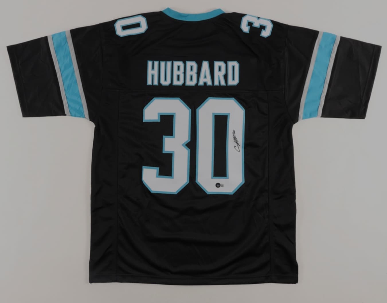 Chuba Hubbard Autographed Custom Jersey (BAS)