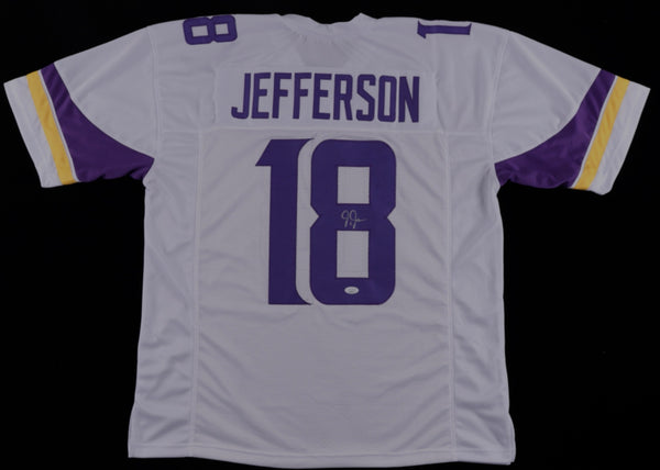 Justin Jefferson Autographed Custom Jersey (JSA)